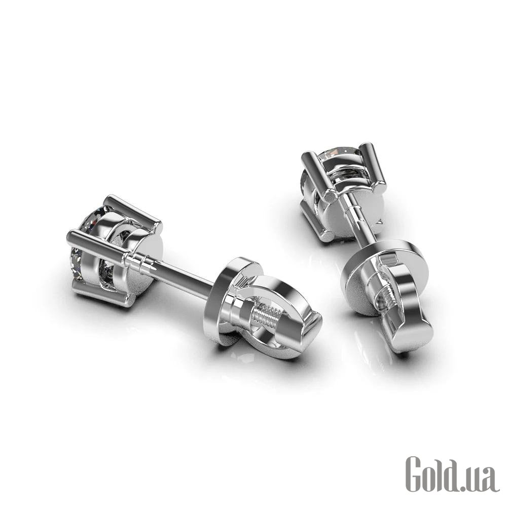Золотые серьги с бриллиантами lun331431121b – изображение 3