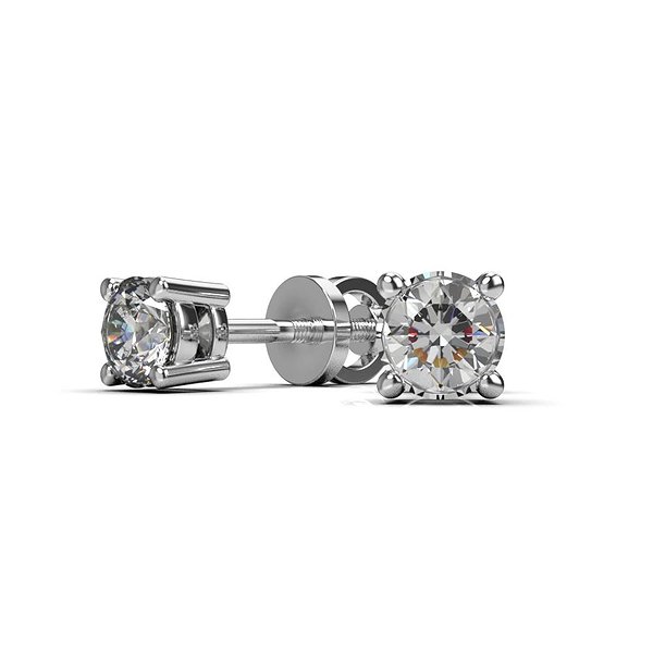Золотые серьги с бриллиантами lun331431121b – изображение 4