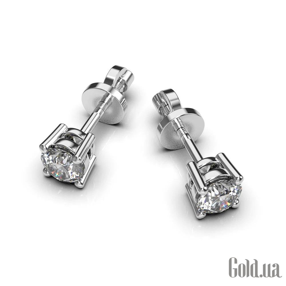 Золотые серьги с бриллиантами lun331431121b – изображение 6