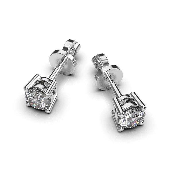 Золотые серьги с бриллиантами lun331431121b – изображение 6