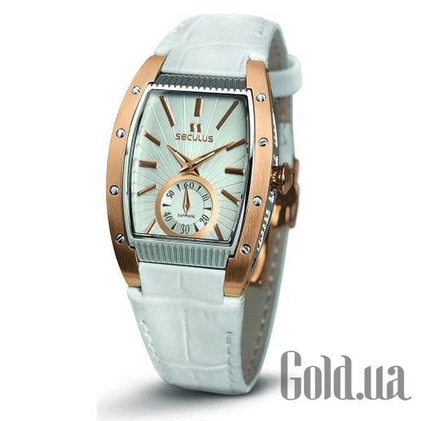 

Швейцарские часы Seculus, 1667.2.1069 white, pvd-r, white leather