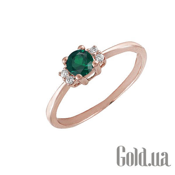 

Кольцо Lurie Jewelry, Женское золотое кольцо с бриллиантами и изумрудом, 17.5