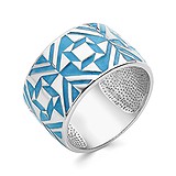Женское серебряное кольцо с эмалью, 1515783