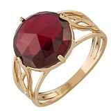 Женское золотое кольцо с синт. рубином, 1531911
