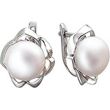 Срібні сережки з культив. перлами, 1533191