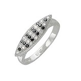 Женское серебряное кольцо с куб. циркониями, 1620487