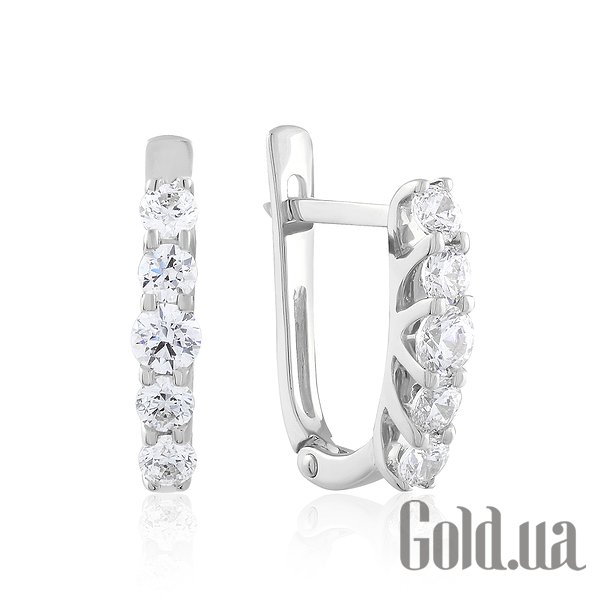 

Серьги Fashion, Золотые серьги с куб.циркониями