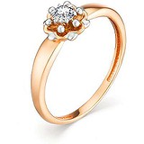 Золотое кольцо с бриллиантом, 1644039