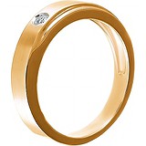 Золотое обручальное кольцо с бриллиантом, 1649671