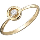 Золотое кольцо с бриллиантом, 1672711