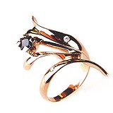 Женское золотое кольцо с сапфиром и бриллиантами, 1687559
