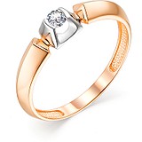 Золотое кольцо с бриллиантом, 1703687