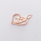 Золотий кулон з куб. цирконіями, 1705223