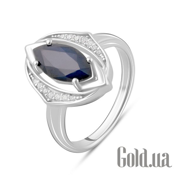 

Женские кольца Fresh Jewelry, Женское серебряное кольцо с куб. циркониями и сапфиром, 18