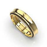 Золотое обручальное кольцо с бриллиантами, 1768455