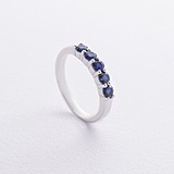 Женское серебряное кольцо с синт. сапфирами, 1796615