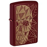 Zippo Зажигалка Reg Merlot Matte Geometric Skull Design 46835, 1799175