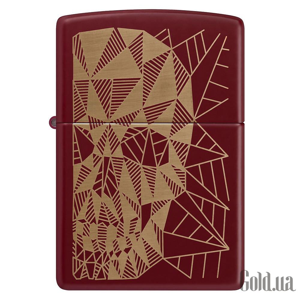 Zippo Зажигалка Reg Merlot Matte Geometric Skull Design 46835 46835 – изображение 2