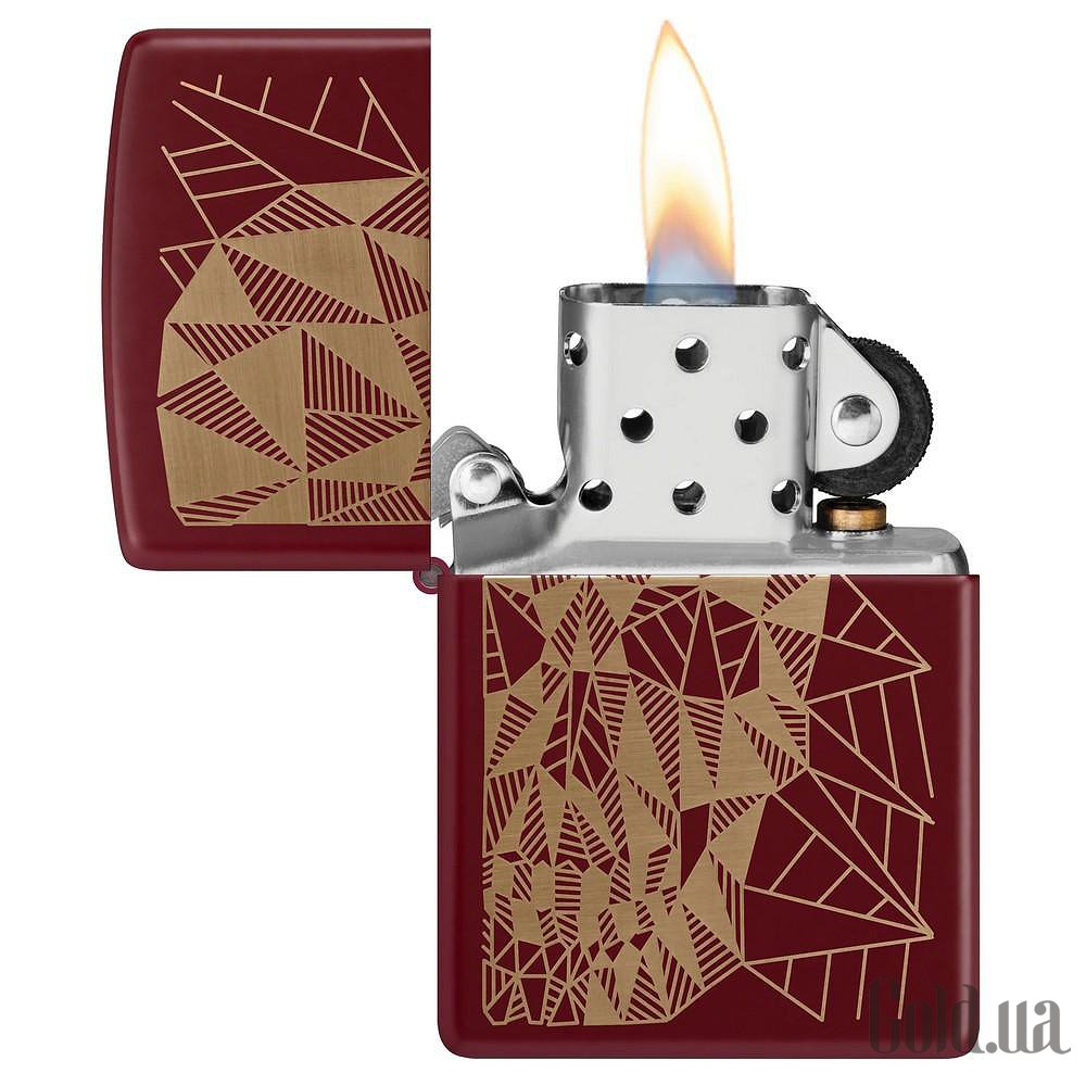Zippo Зажигалка Reg Merlot Matte Geometric Skull Design 46835 46835 – изображение 3