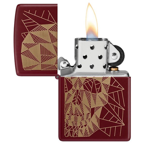 Zippo Зажигалка Reg Merlot Matte Geometric Skull Design 46835 46835 – изображение 3