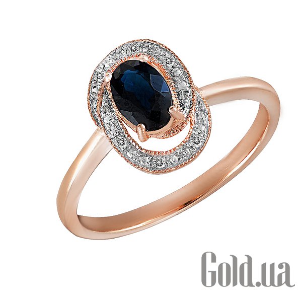 

Кольцо Lurie Jewelry, Золотое кольцо с бриллиантами и сапфиром, 16.5