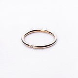 Золотое обручальное кольцо с бриллиантом, 1515272