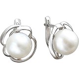 Срібні сережки з культив. перлами, 1533192