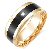 Золотое обручальное кольцо с бриллиантом, 1556232