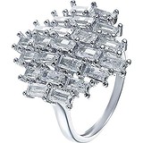 Женское серебряное кольцо с куб. циркониями, 1609736