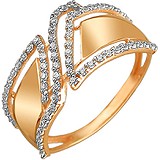 Женское золотое кольцо с куб. циркониями, 1614088