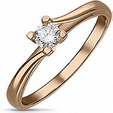 Золотое кольцо с бриллиантом, 1628680
