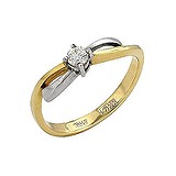 Золотое кольцо с бриллиантом, 1658376
