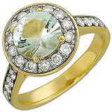 Женское золотое кольцо с бриллиантами и аметистом, 1666312