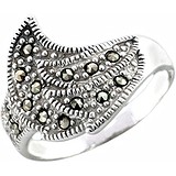 Женское серебряное кольцо с марказитами, 1671176