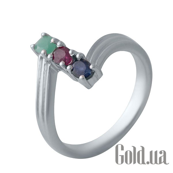 

Женские кольца Fresh Jewelry, Женское серебряное кольцо с изумрудом, рубином и сапфиром, 18