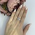 Женское серебряное кольцо с куб. циркониями и аметистом - фото 2