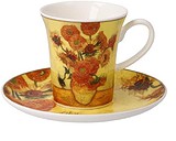 Goebel Чашка с блюдцем для эспрессо «Подсолнухи» Винсент Ван Гог 67-062-32-1, 1779208