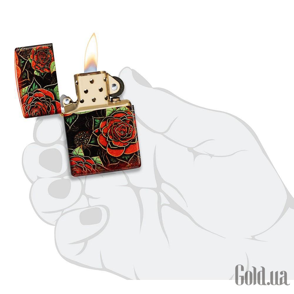 Zippo Зажигалка Red Roses Design 540 Fusion 46849 46849 – изображение 5