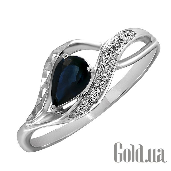 

Кольцо Lurie Jewelry, Золотое кольцо с бриллиантами и сапфиром, 17
