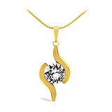 Кулон з ланцюжком з кристалом swarovski в позолоті, 853000