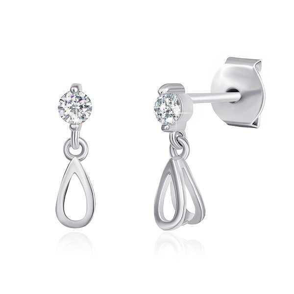 Серебряные серьги с куб. циркониями