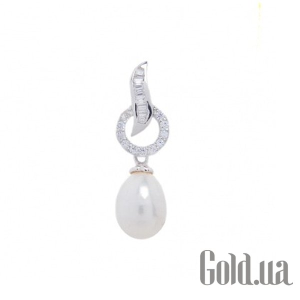 

Женские кулоны Lurie Jewelry, Серебряный кулон с жемчугом и куб. циркониями