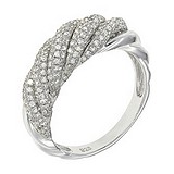 Женское серебряное кольцо с куб. циркониями, 1546249