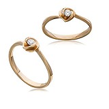 Золотое кольцо с бриллиантами, 1547785