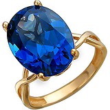 Женское золотое кольцо с синт. сапфиром, 1604873