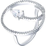 Женское серебряное кольцо с куб. циркониями, 1609737