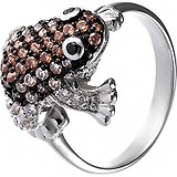 Женское серебряное кольцо с куб. циркониями, 1669385
