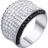Женское серебряное кольцо с куб. циркониями, 1669897