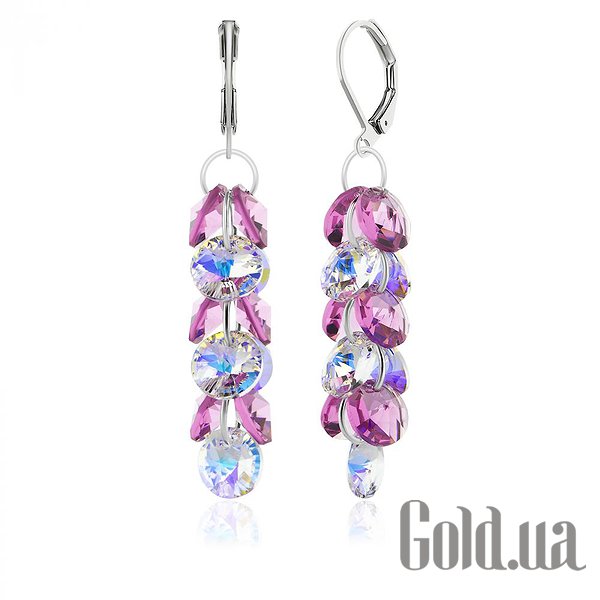 

Серьги с подвесками Kobi, Стальной, Серьги с кристаллами Swarovski