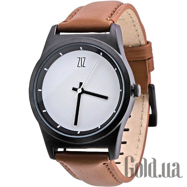 Часы 6-cekynd-White-kopichnevyiy-kozhanyiy-pemeshok